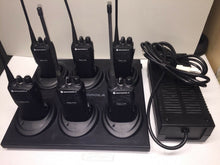 Load image into Gallery viewer, 6 Motorola CP200 16 Channel UHF Radios with Gang Charger, Promax Batteries &amp; Surveillance Sets
